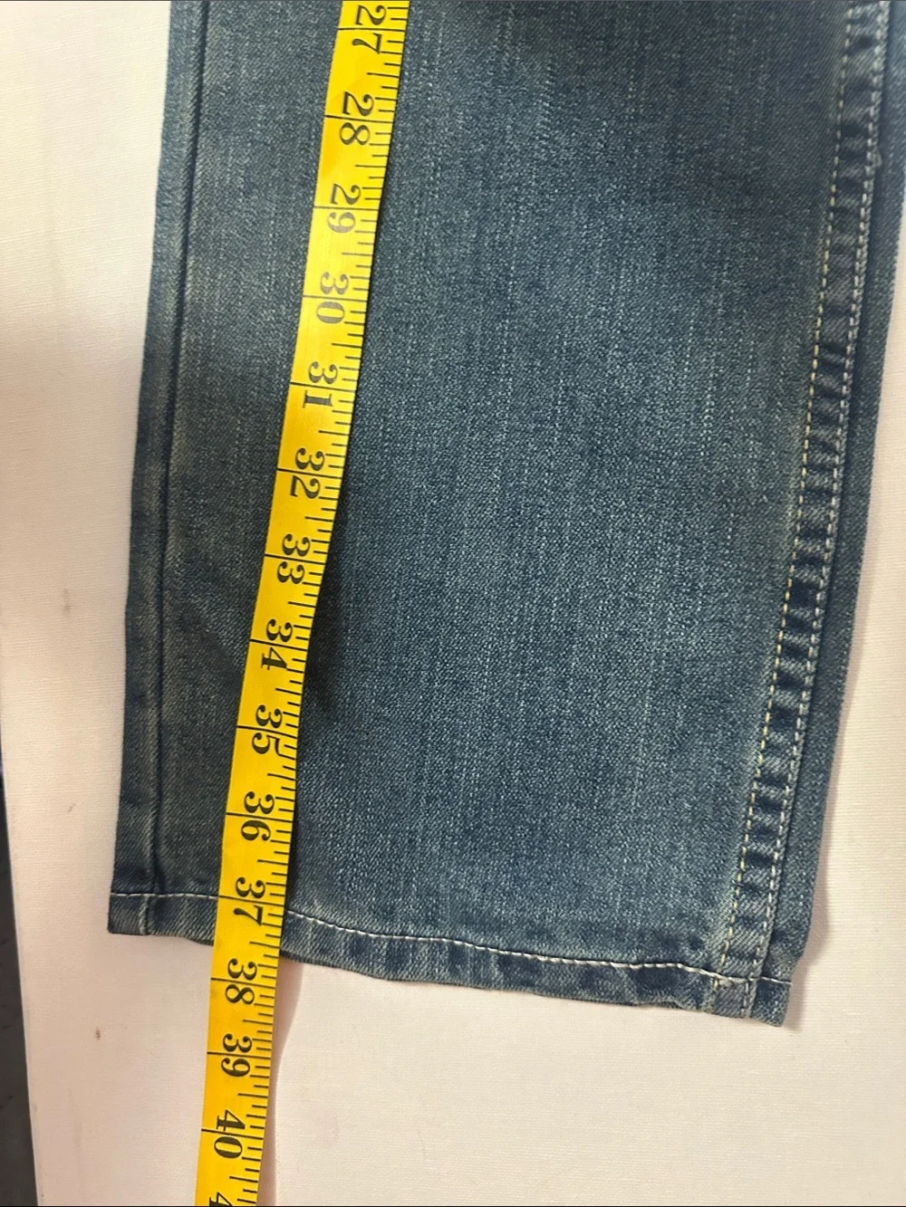 Levi's 505 Straight Leg Jeans in Faded Blue Denim